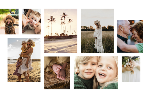 Modulaire wandcollage met foto's