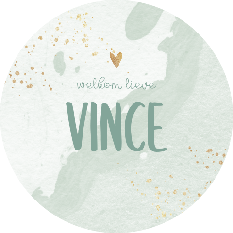 Geboorte raamsticker origineel 60 cm