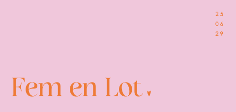 Tweeling geboortekaartje met colourblock in roze en oranje