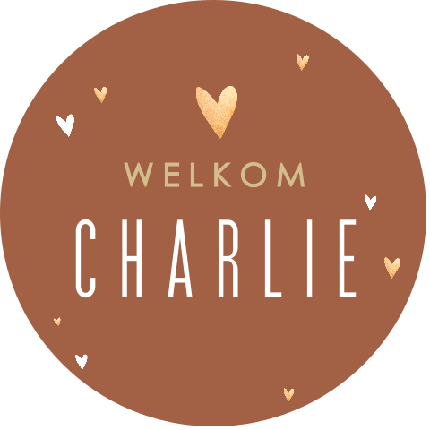 Raamsticker roest met hartjes 60 cm