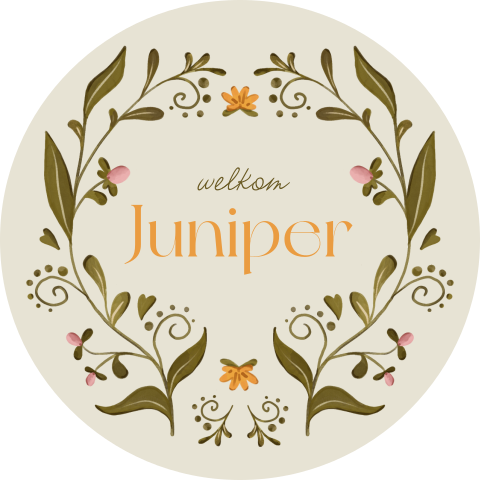 Raamsticker meisje in groen met stijlvolle bloemen