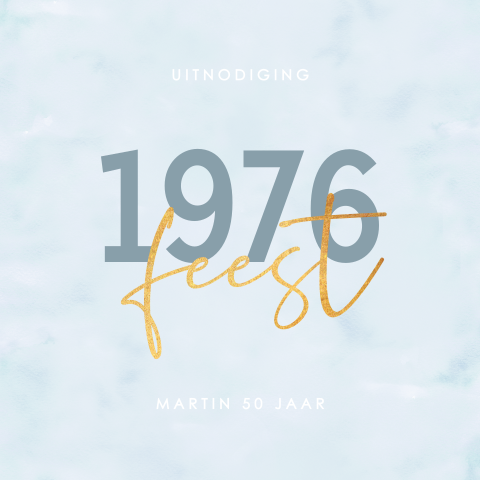 Uitnodiging verjaardag met geboortejaar