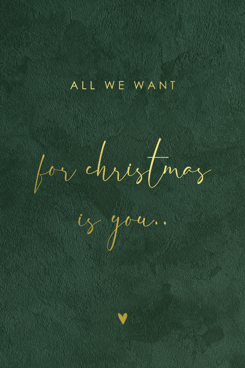 Save the date kerst met velvet look en hartje