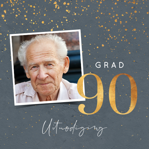 Originele verjaardagsuitnodiging 90 jaar