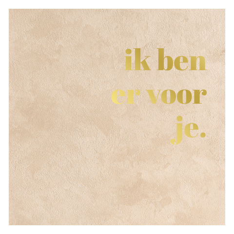Wenskaart sterkte goudfolie