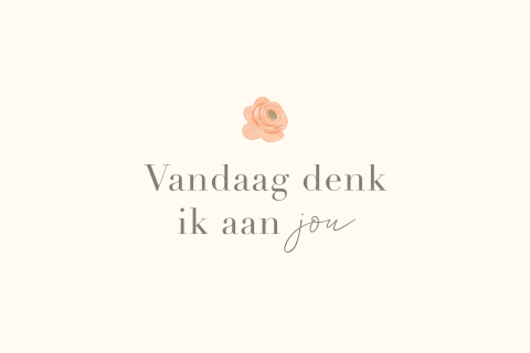 Wenskaart 'ik denk aan jou'