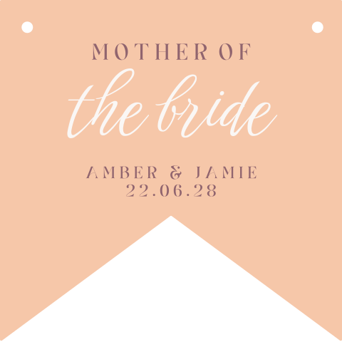 Stoelbordje bruiloft vaandel "Mother of the Bride"