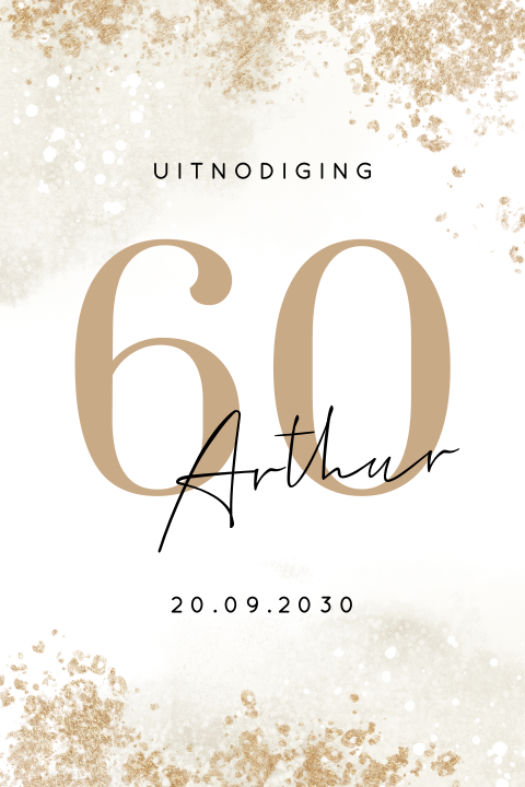 Originele uitnodiging verjaardag 60 jaar