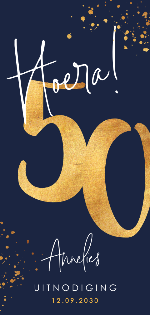 50 jaar verjaardag uitnodiging feestelijk