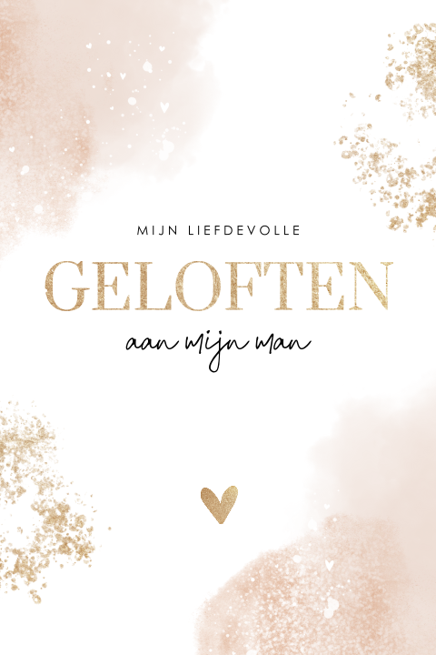 Geloftenboekje water color en gouden details