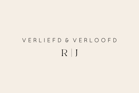 Verlovingskaart bruiloft in neutrale kleuren