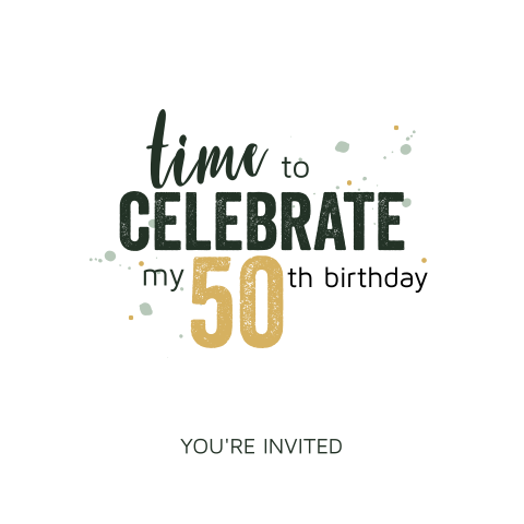 Uitnodiging verjaardag 50 jaar clean