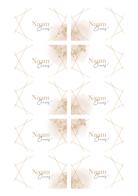 Naamkaartjes 21 diner geometrisch