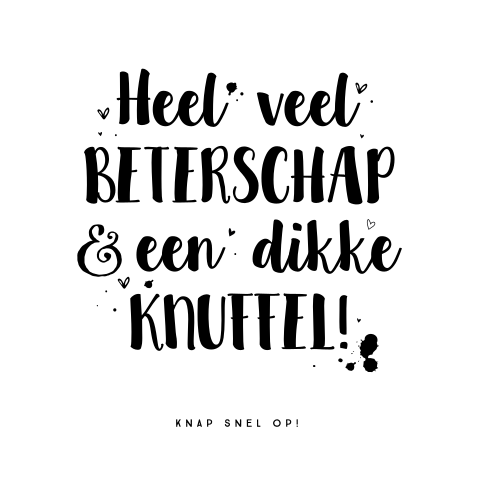 Beterschapskaart met handlettering