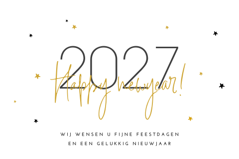 Zakelijke kerstkaart feestelijke uitstraling met goudlook