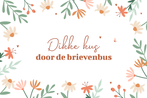 Vrolijke beterschapskaart met kleurrijke bloemen