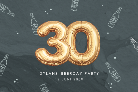 Uitnodiging verjaardag man met bier