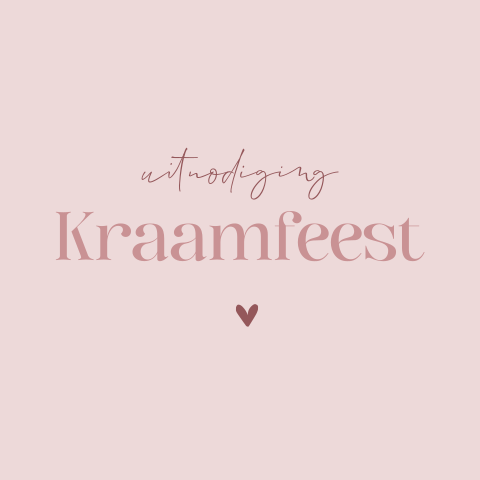 Kraamborrelkaartje in roze