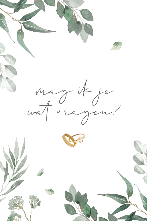 Kaart getuige vragen in botanische stijl