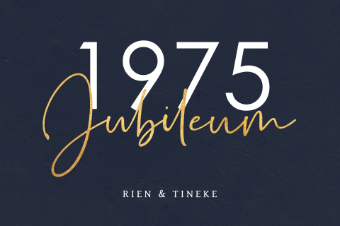 Jubileumkaart stijlvol 50 jaar getrouwd