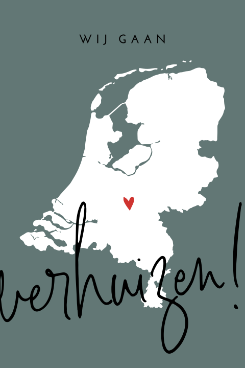 Verhuiskaart met Nederland