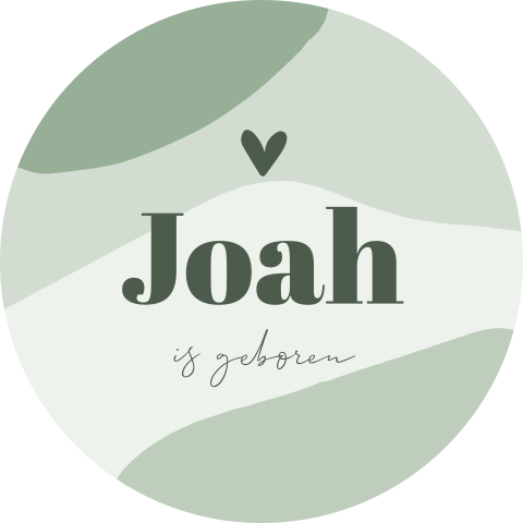 Raamsticker jongen met naam rond 60 cm