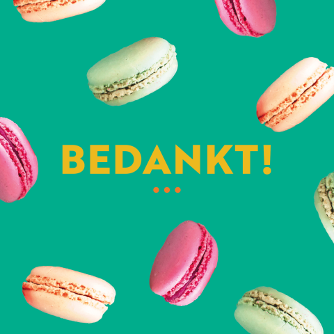 Wenskaart Hutten bedankt