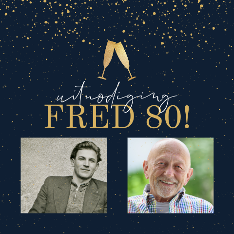 Uitnodiging verjaardag man 80 jaar met foto