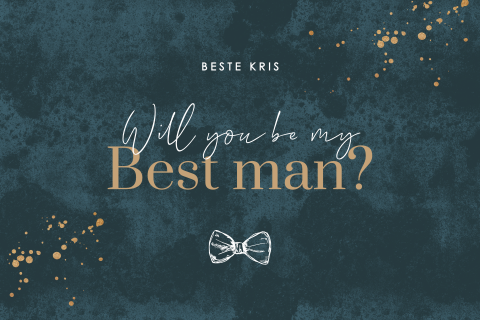 Getuige kaartje bruiloft met Will you be my best man?