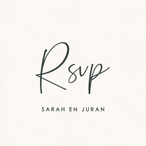 Stijlvolle rsvp uitnodiging bruiloft jungle