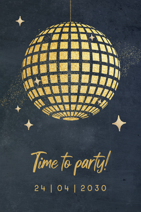 Disco uitnodiging voor zestigste verjaardag
