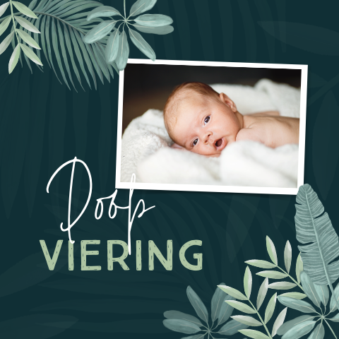 Doopviering uitnodiging stoer jongen