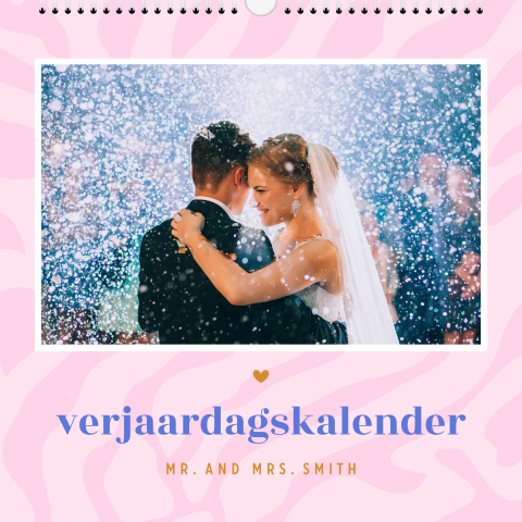 Trendy verjaardagskalender colourblocking