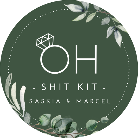 Ronde hangover kit sticker botanisch | 20 stuks