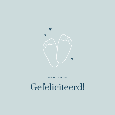 Felicitatiekaart geboorte jongen met foto