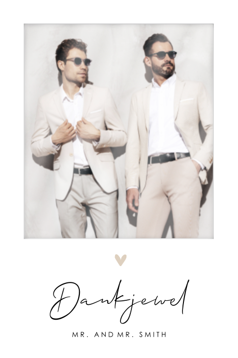 Bedankkaart met polaroid frame