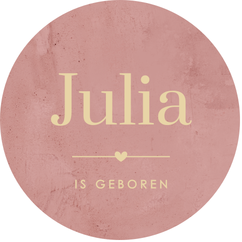 Raamsticker geboorte meisje rond 60 cm