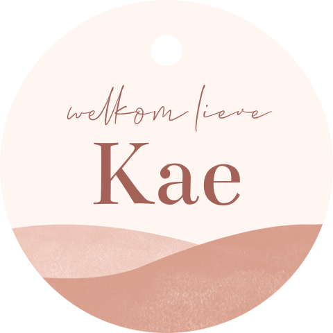 Doopsuiker labeltje rond meisje | 16 stuks