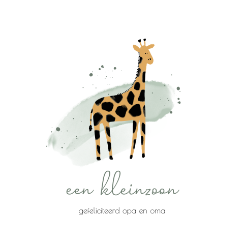 Lieve wenskaart voor de opa en oma van hun nieuwe kleinzoon