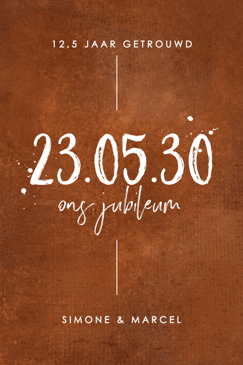 Uitnodiging huwelijksjubileum 12,5 jaar