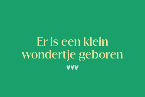 Wenskaart geboorte typografisch
