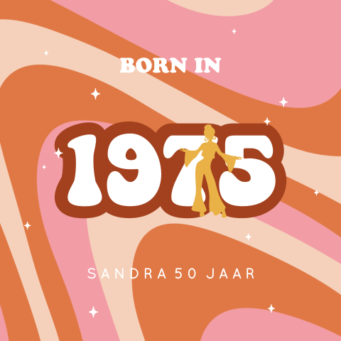 Verjaardag uitnodiging 70s feest met geboortejaar