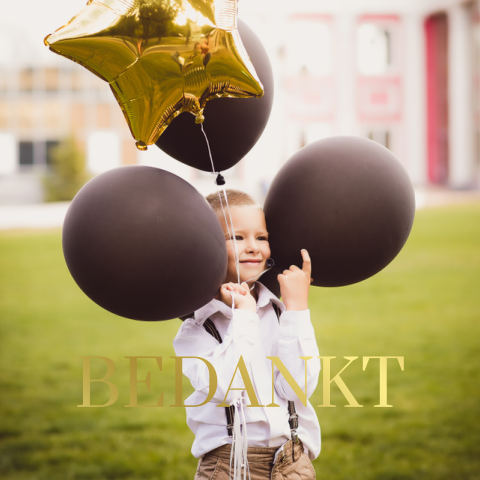 Bedankkaart Vormsel met foto en goudfolie