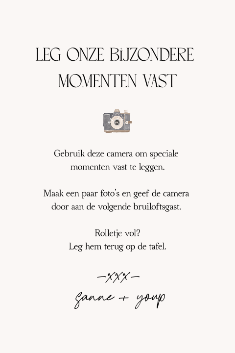 Gastenboek fotoboek kaart bruiloft