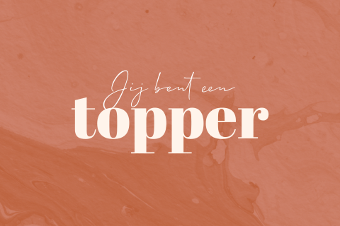 Zakelijke wenskaart bedankt hip roestkleur