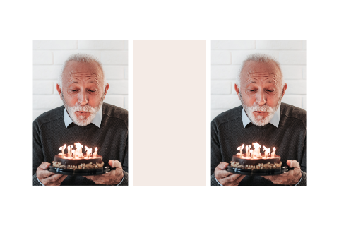 uitnodiging zelf maken foto collage | liggend enkel