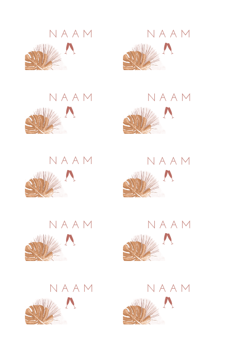 Naamkaartjes 21 diner bohemian