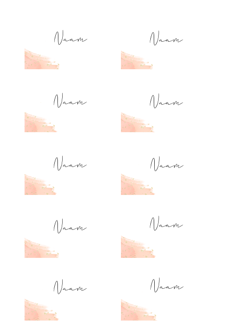 Naamkaartjes 21 diner feestelijk