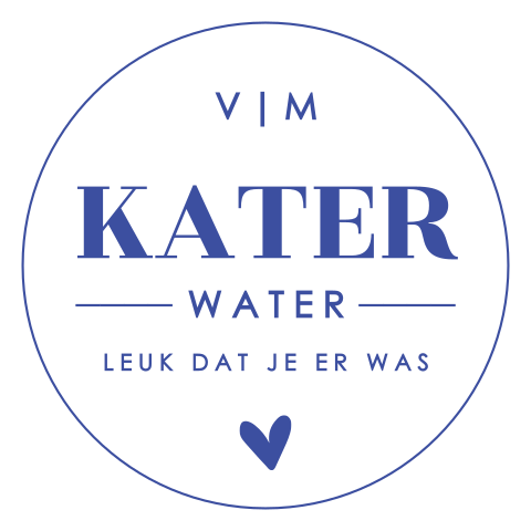 Sticker voor katerwater met blauw | 12 stuks