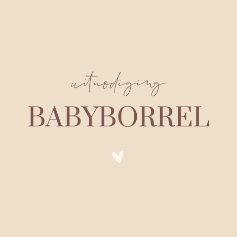 Kraamborrelkaartje beige